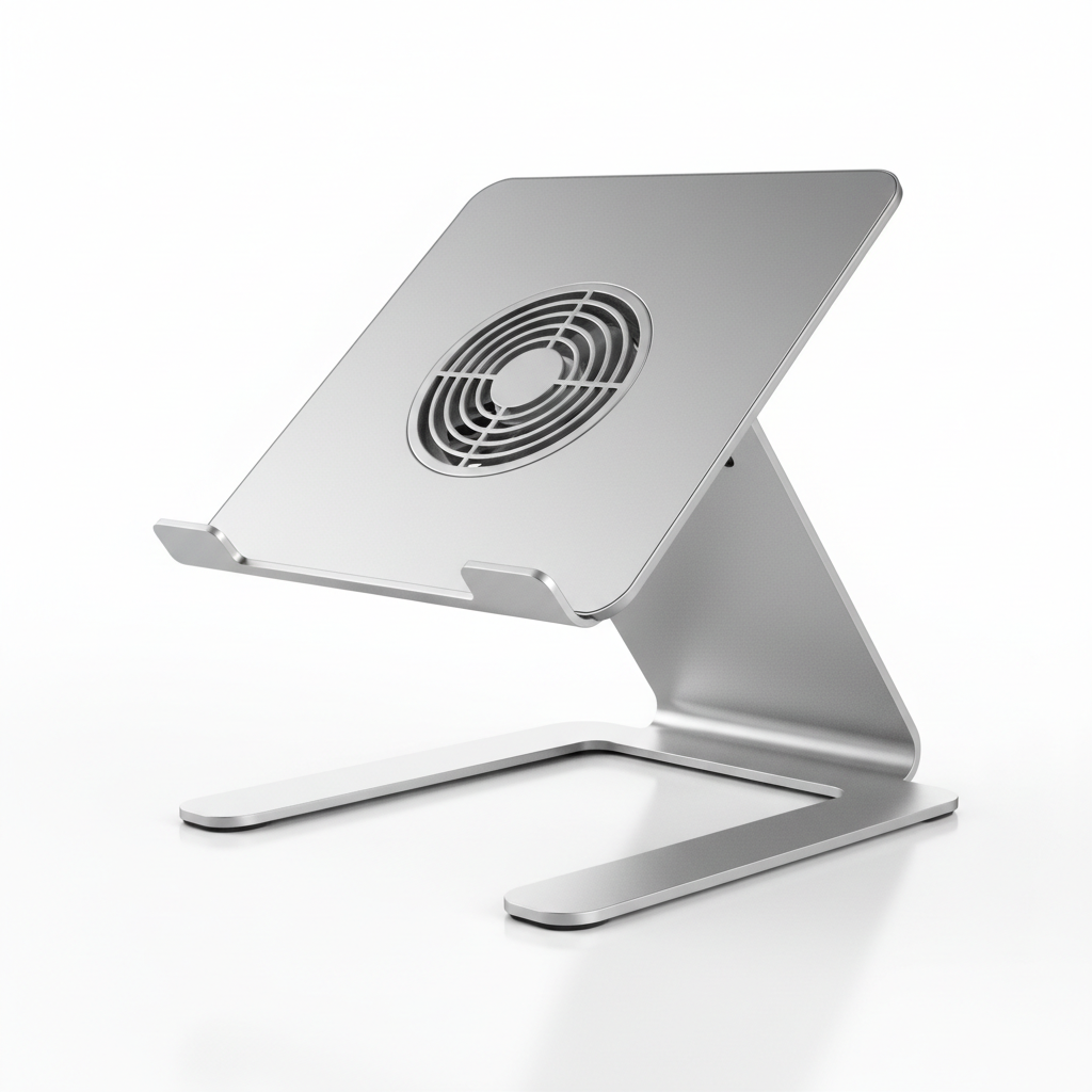 Support Ergonomique Laptop – Aluminium & Ventilateur Silencieux