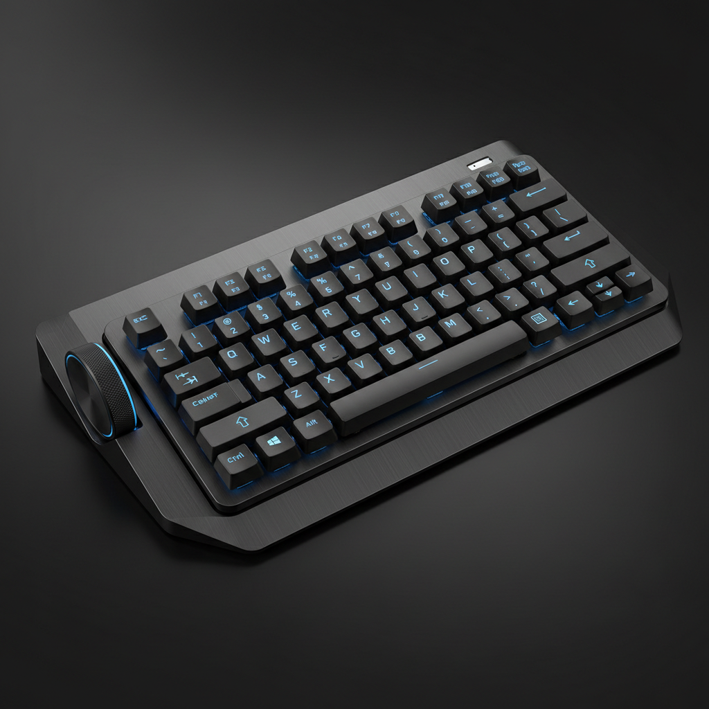 Clavier sans fil avec molette high-tech
